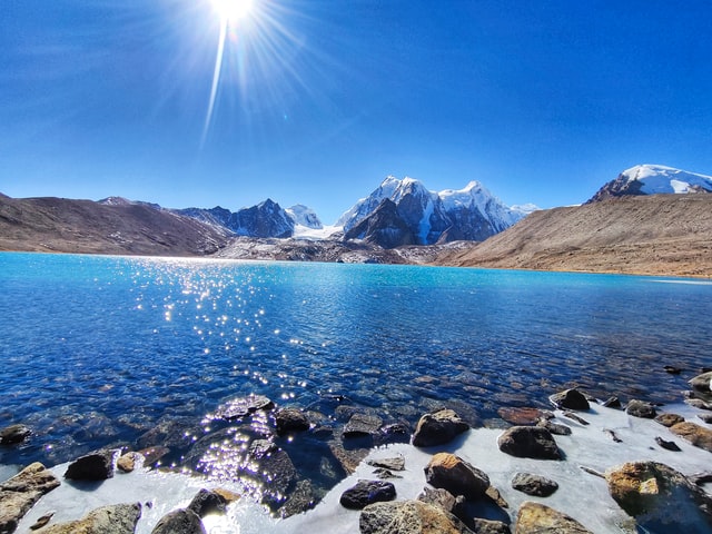 Gurudongmar Lake is one of the best place in Sikkim tour map